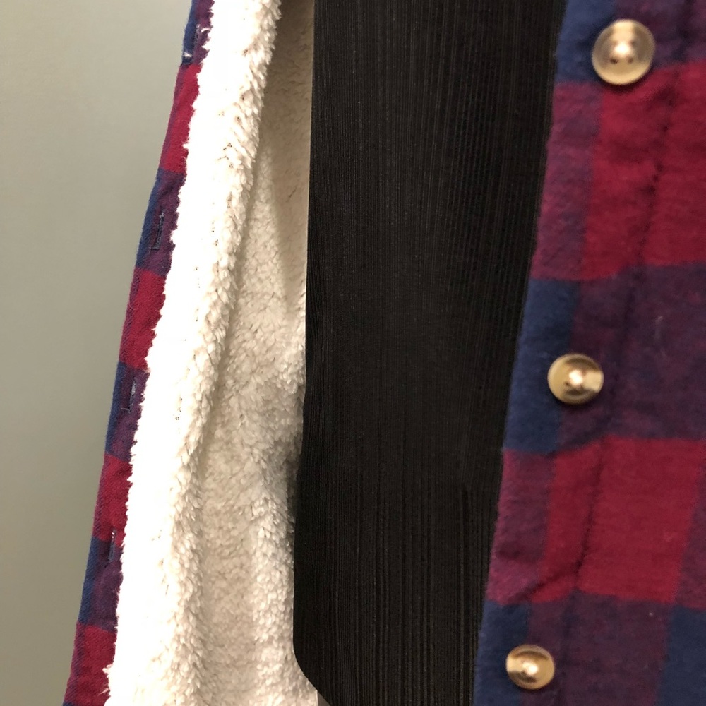 Sherpa Lined Buffalo Check Flannel - Picture 3 of 3